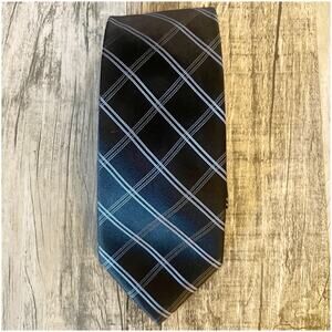 Tommy Hilfiger Extra Long 100% Silk Tie Blue Stripe Preppy Professional Designer